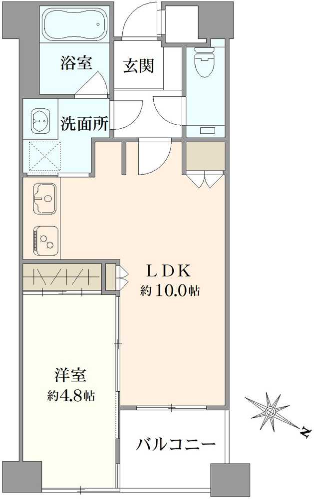 アビテ市ヶ谷納戸町の間取図