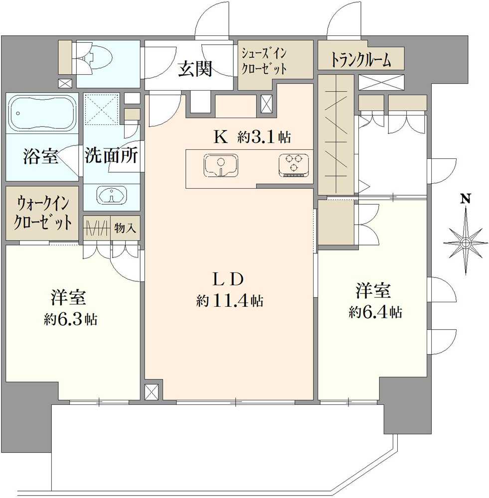 グランリビオ芝大門の間取図