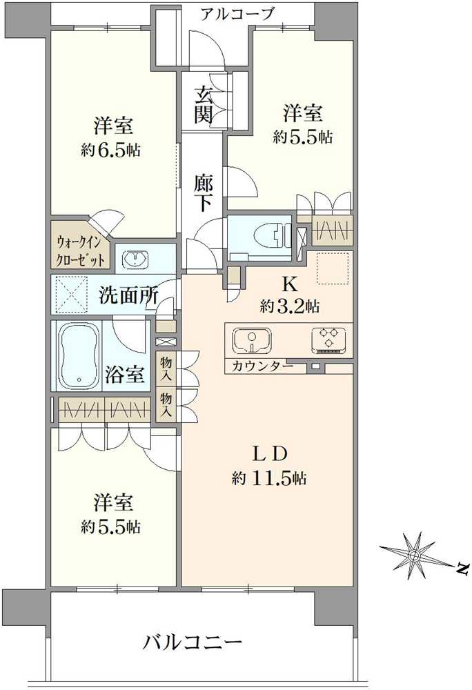 ザ・パークハウス杉並和田の間取図