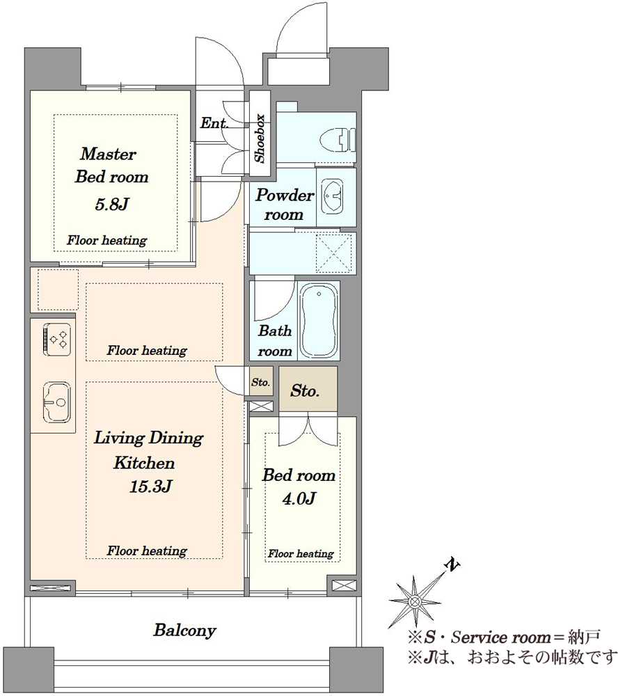 イニシア築地レジデンスの間取図