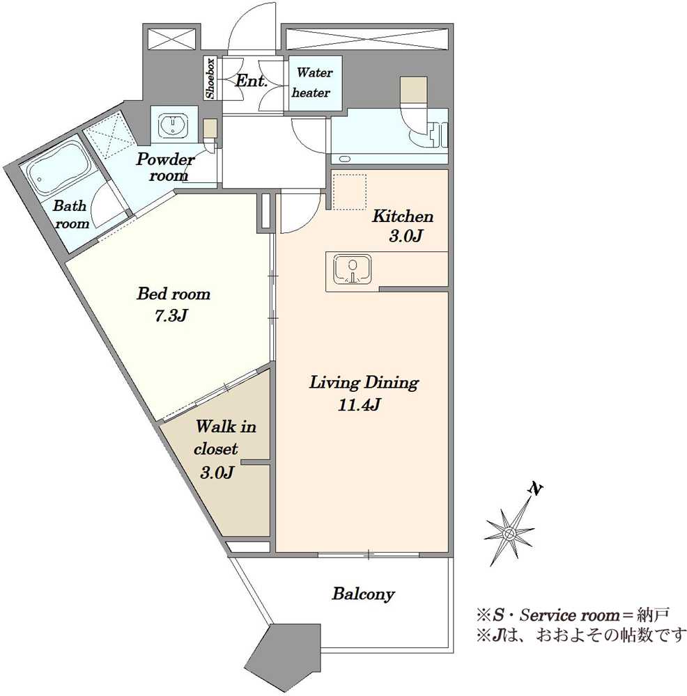 勝どきザ・タワーの間取図