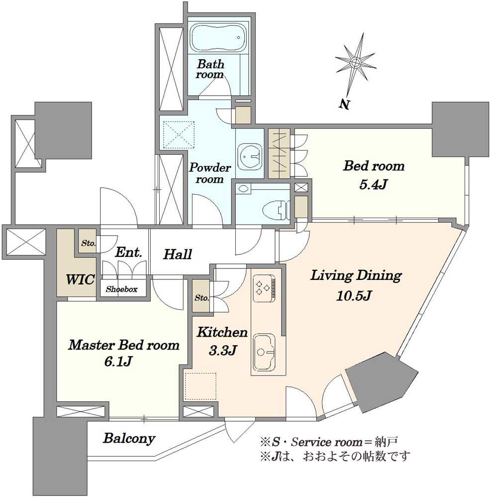 プラウドタワー東池袋ステーションアリーナの間取図