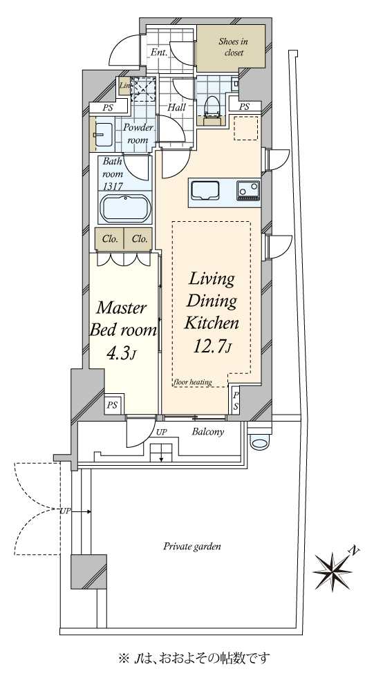 ピアース渋谷本町レジデンスの間取図