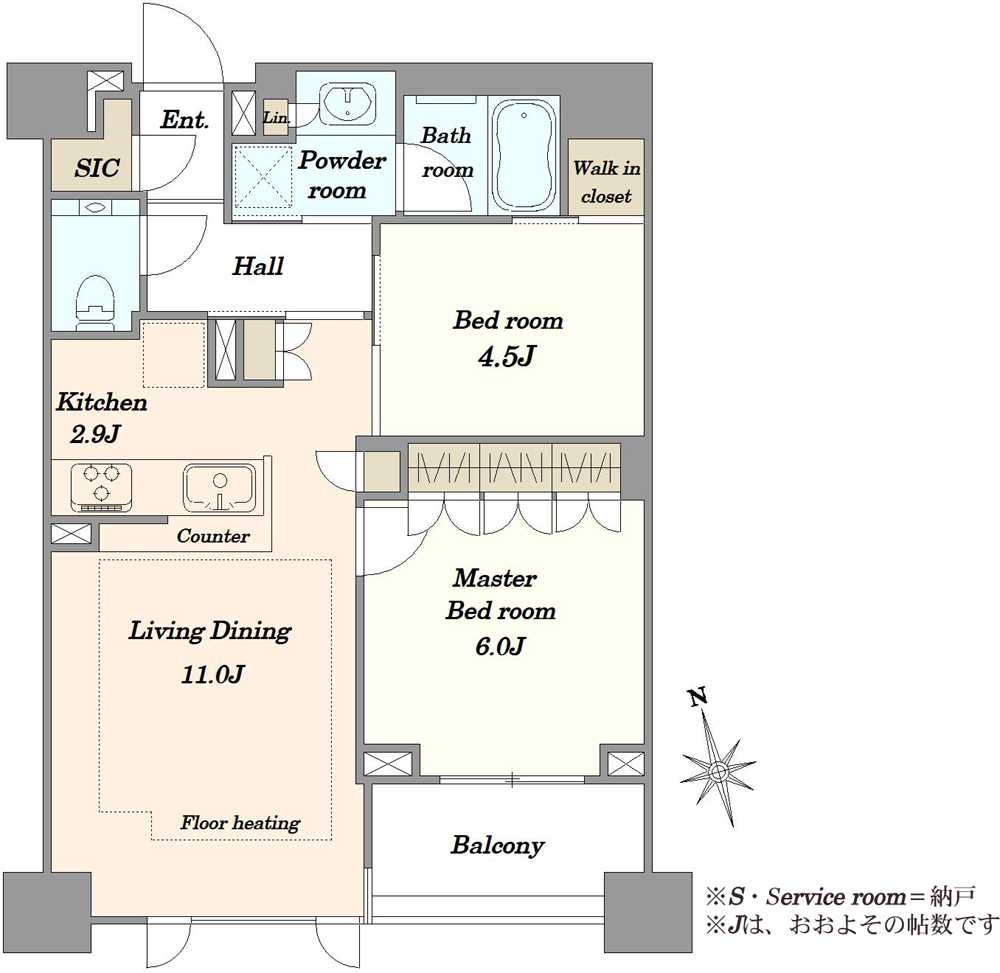 クレヴィア文京関口の間取図