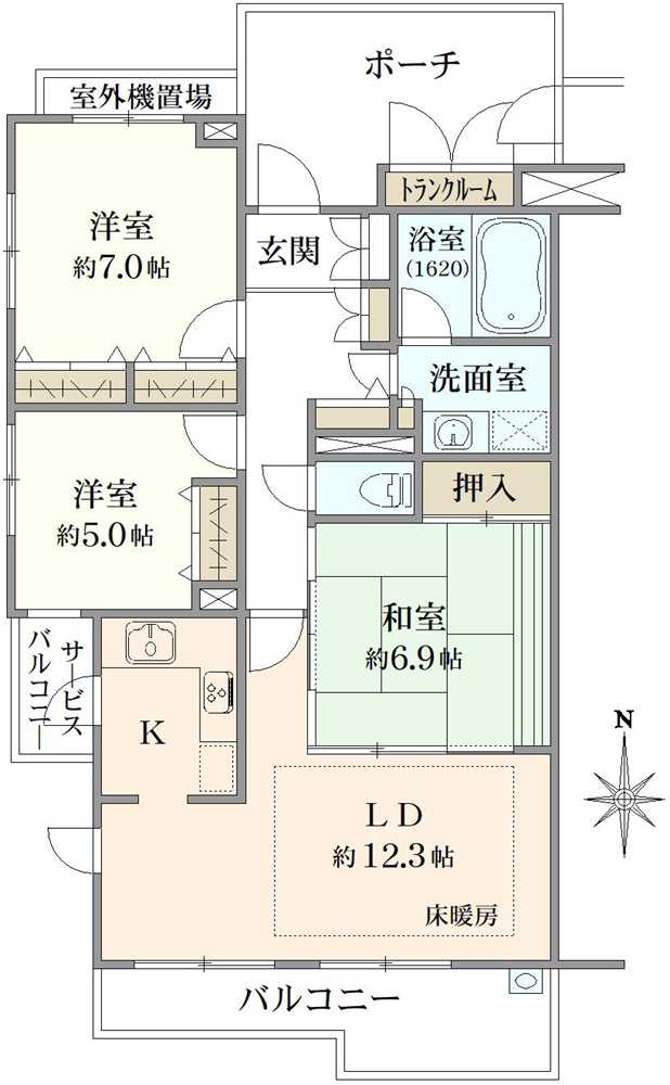 アルコート豊中清風荘の間取図