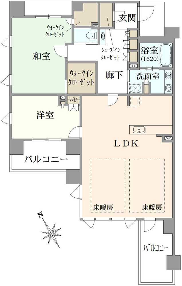 ライオンズ芦屋グランフォートの間取図