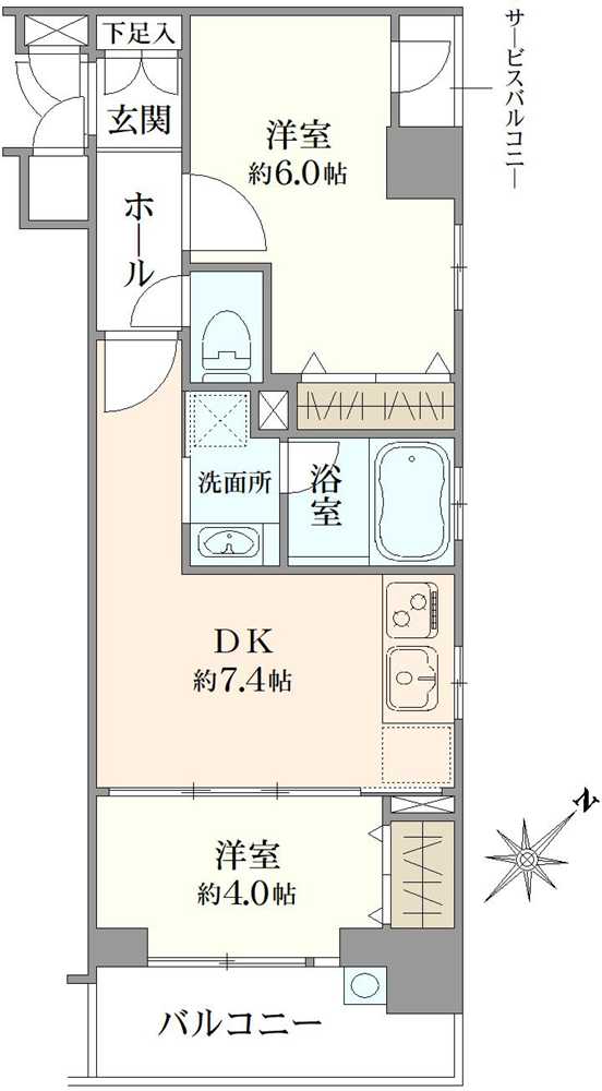 エステムプラザ凌雲閣の間取図