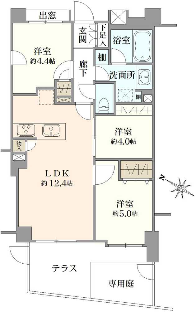 ルネステージ武蔵関の間取図