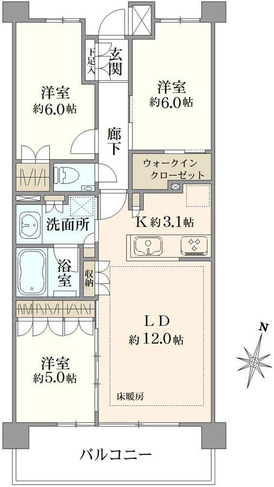 クレヴィア大泉学園の間取図