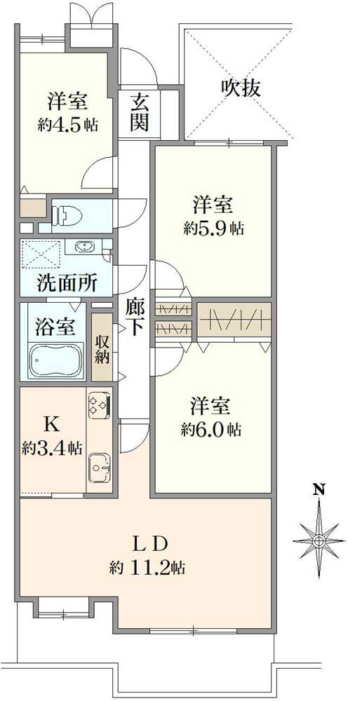 ギャラリーコート大泉学園ヒルズの間取図
