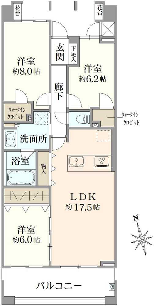 グランジオ武蔵野の間取図