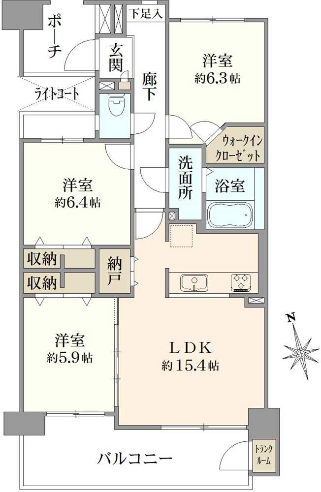 ヴェールガーデン富士見台の間取図