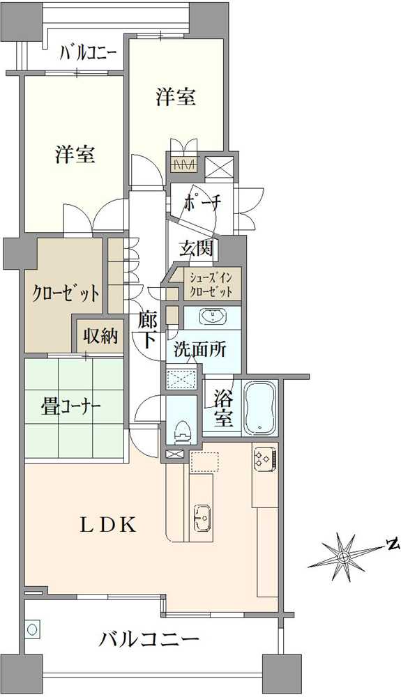 ヌーベルヴィラージュひばりの間取図