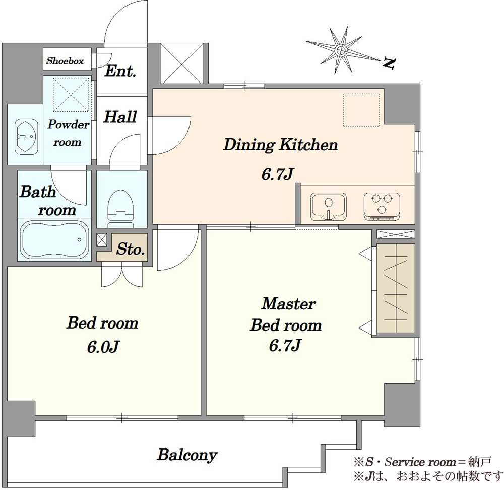 ゼクシア大宮上落合の間取図