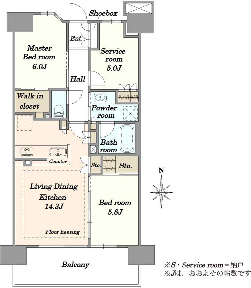ザ・パークハウス亀戸の間取図