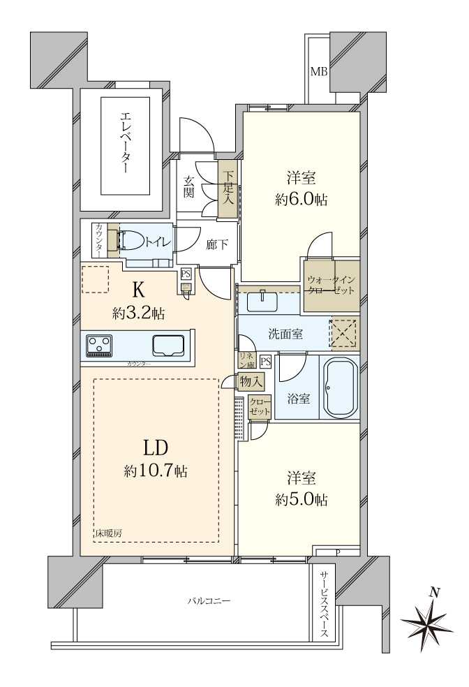 プラウド大宮桜木町の間取図