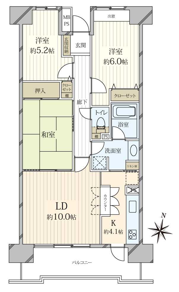 ライオンズヴィアーレ大宮の間取図