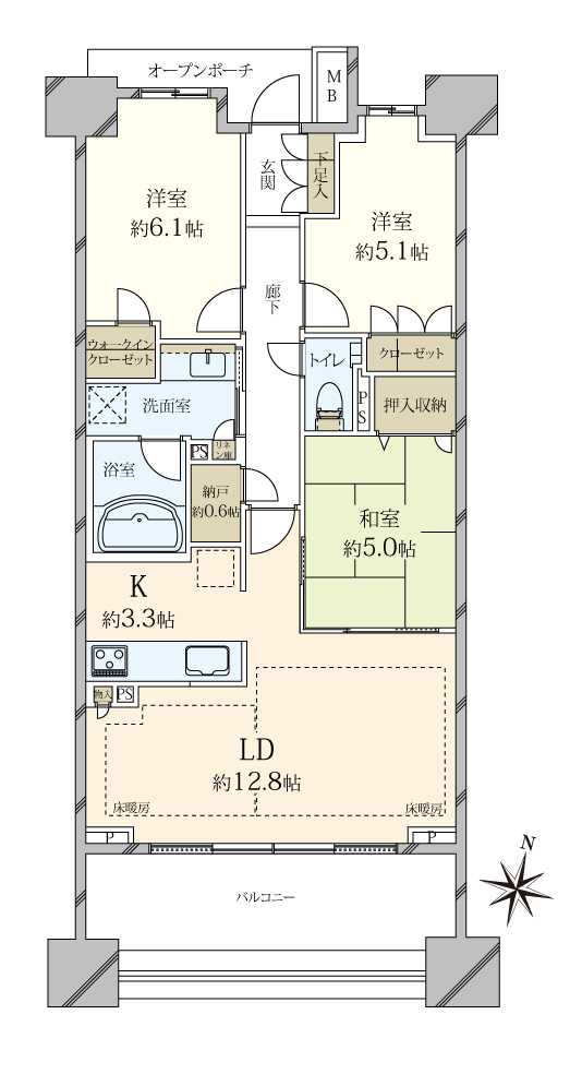 プラウド大宮の間取図