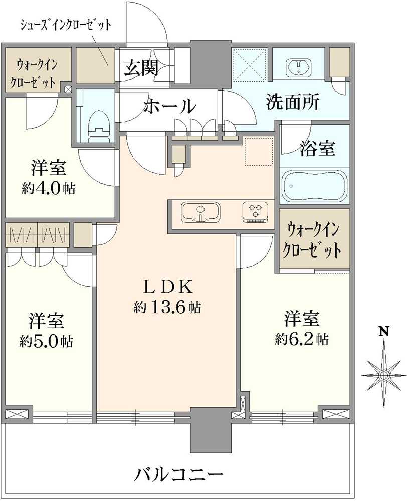 パークシティ中野ザ・タワーエアーズの間取図