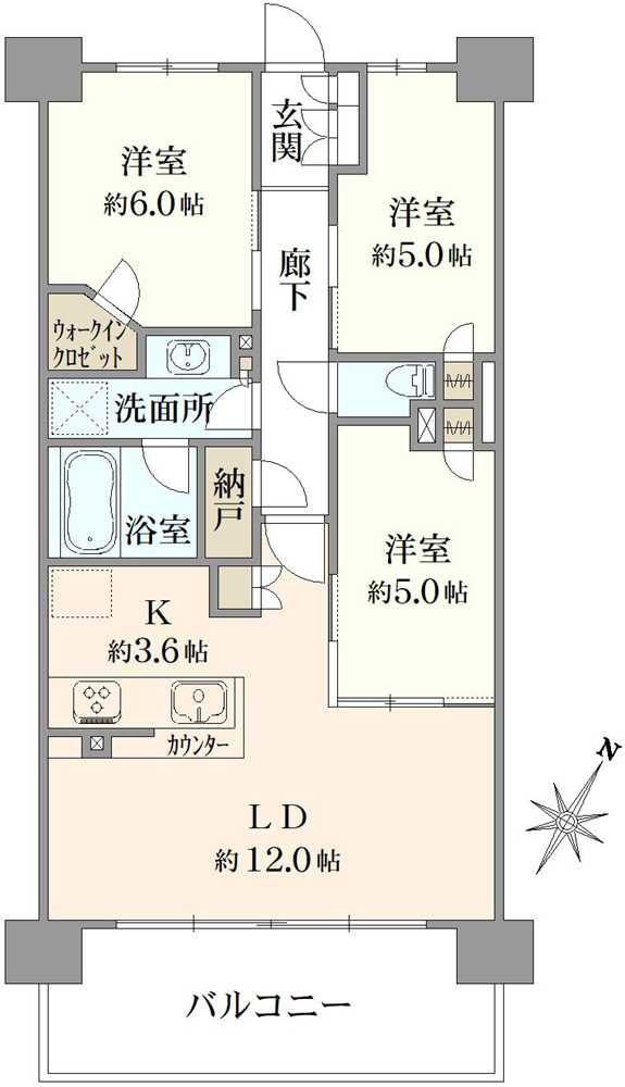ブリリアシティ石神井公園アトラス　3号棟の間取図