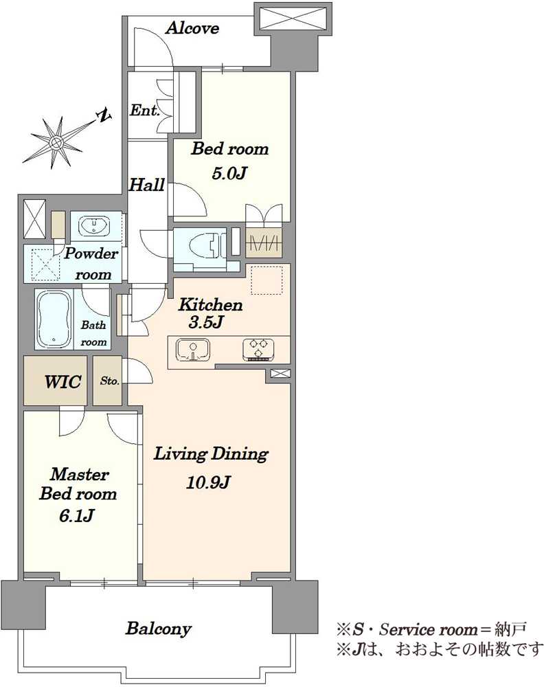 プラウド駒込トレサージュの間取図