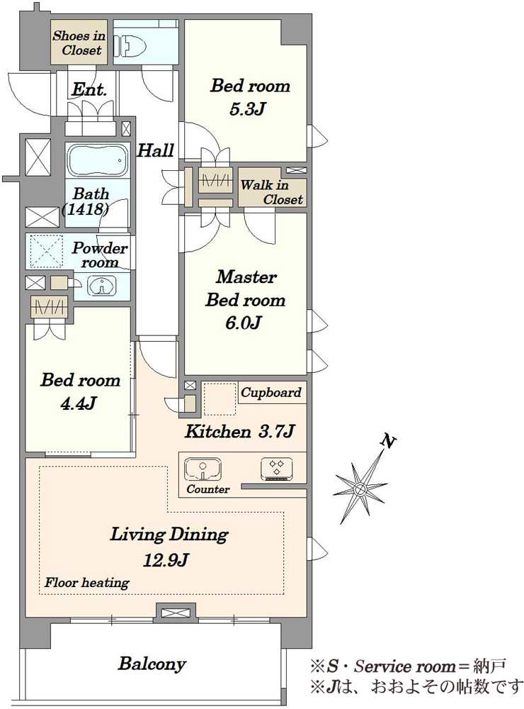 Brillia旗の台の間取図