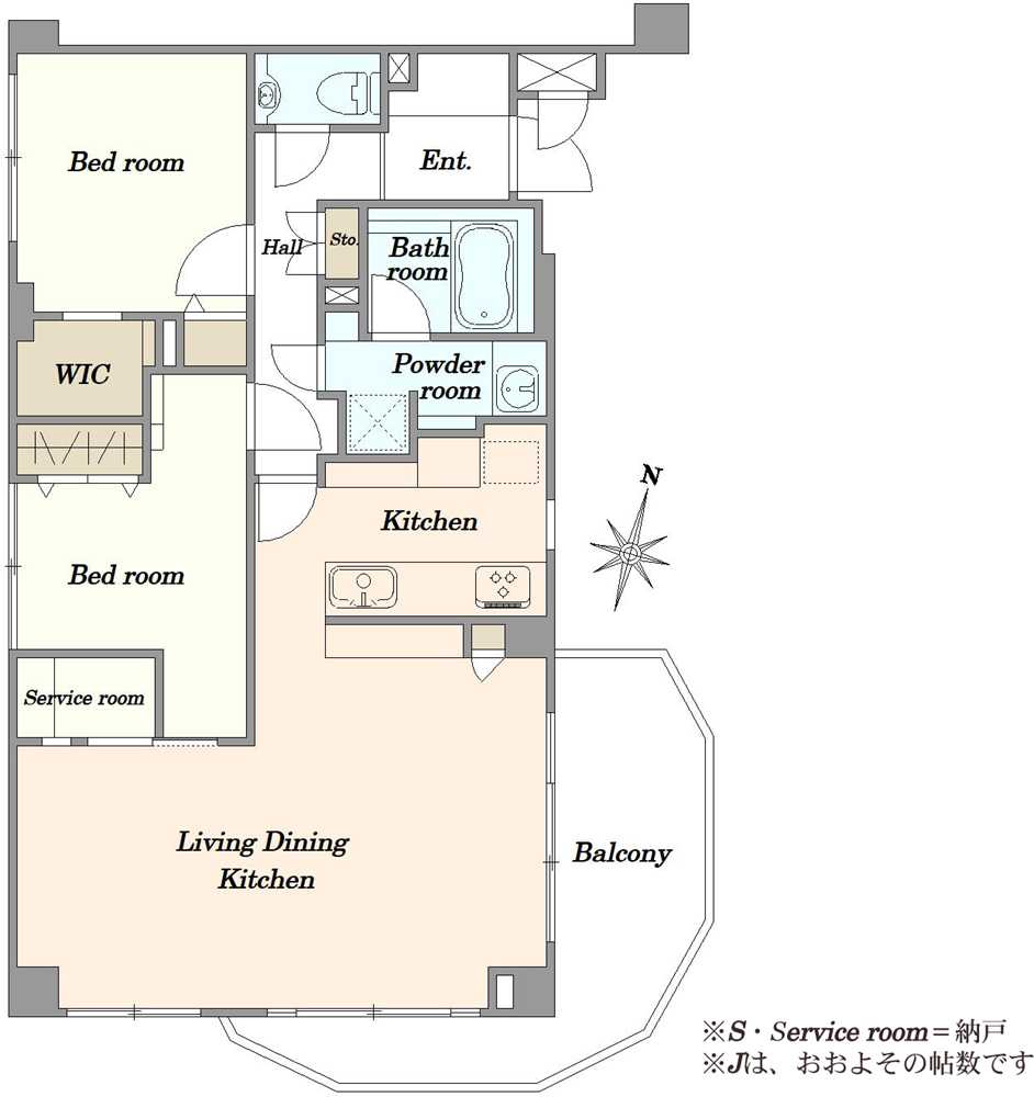 ディアナコート八雲の間取図