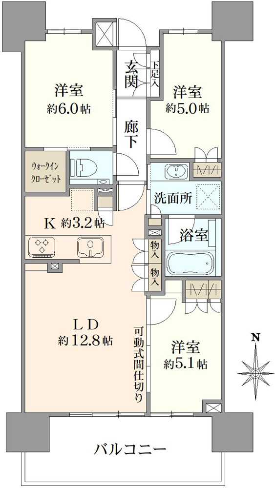 プラウド昭和桜山の間取図