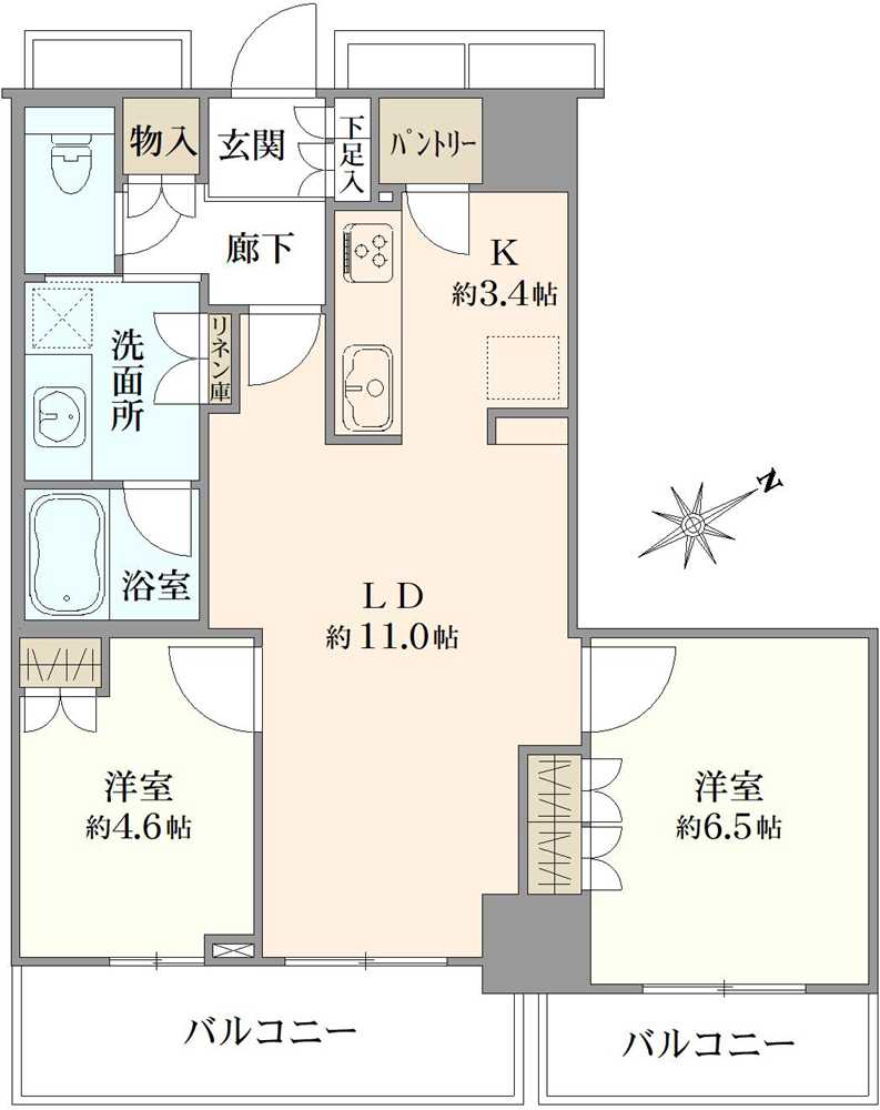 ヴィークタワー名古屋東別院の間取図