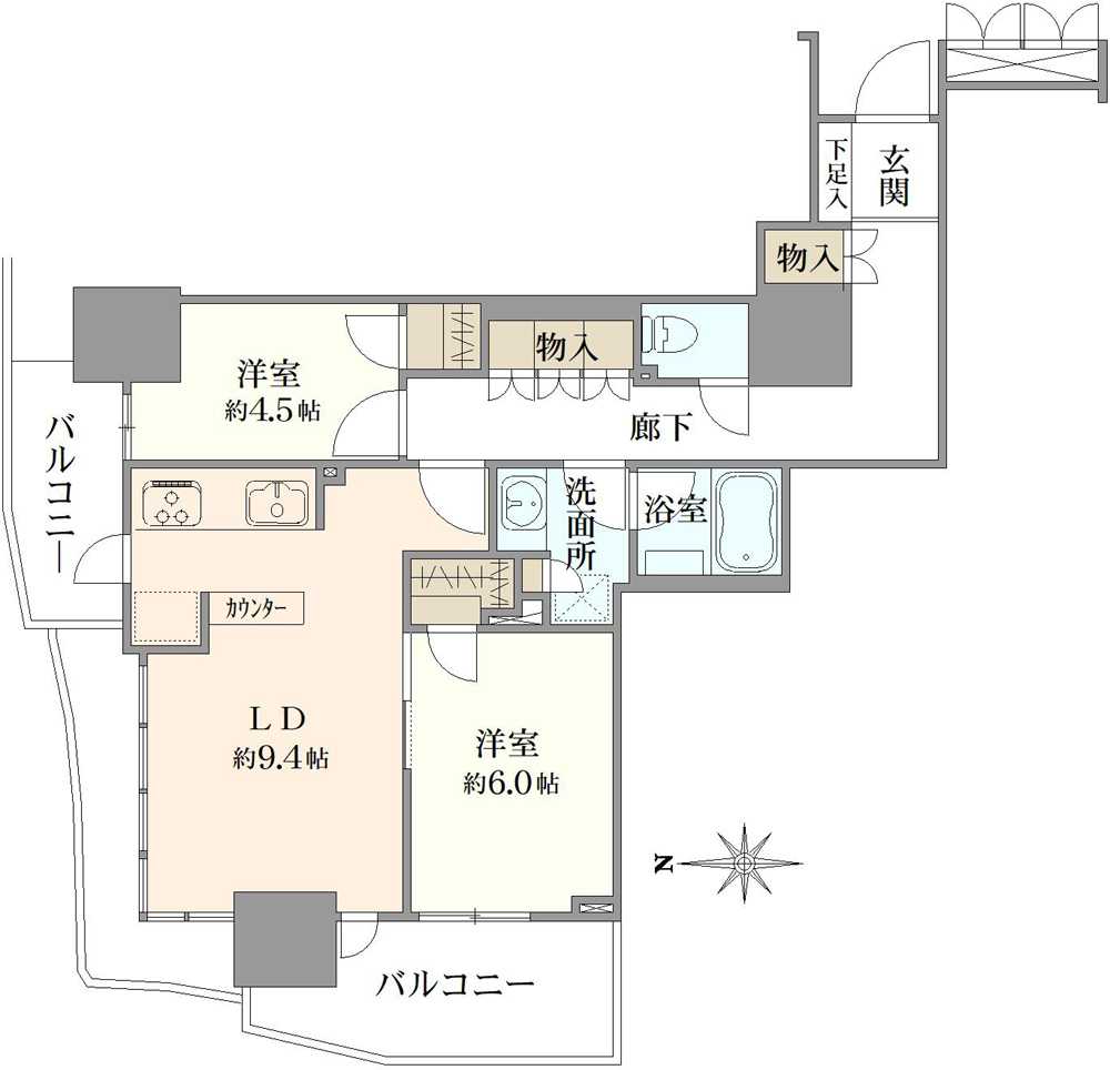 ローレルタワー堺筋本町の間取図