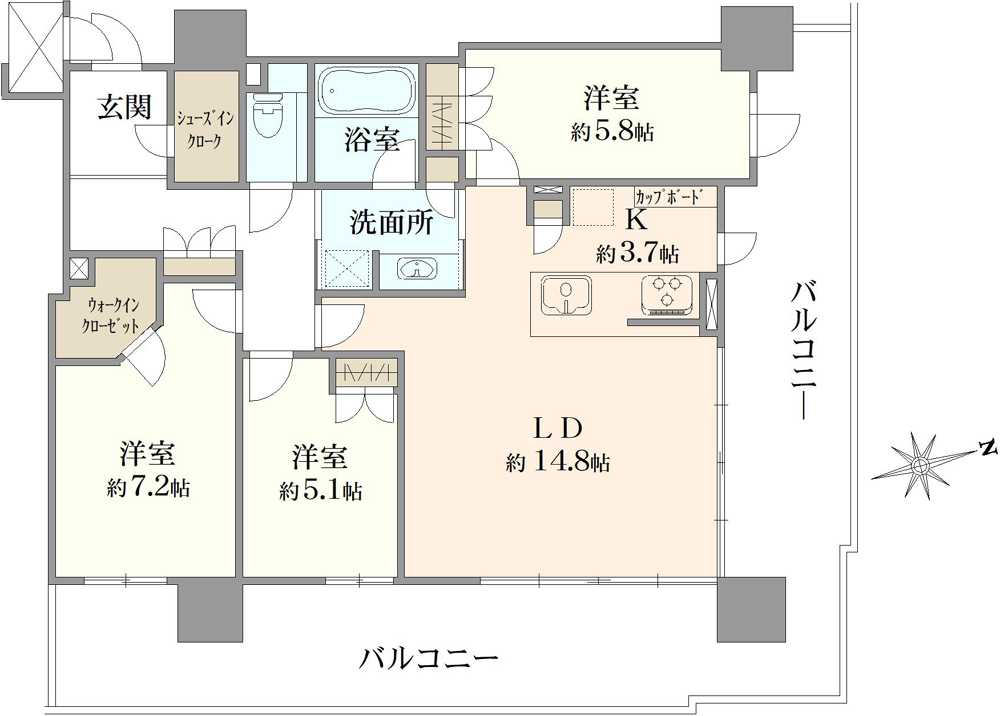 ザ・ファインタワー名古屋今池の間取図