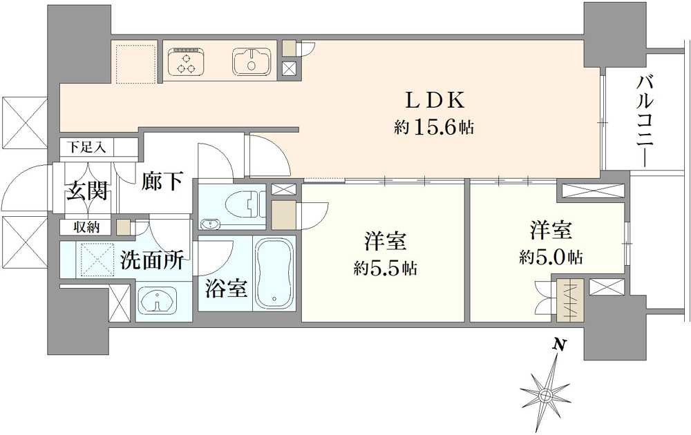 プラウドタワー名駅南の間取図