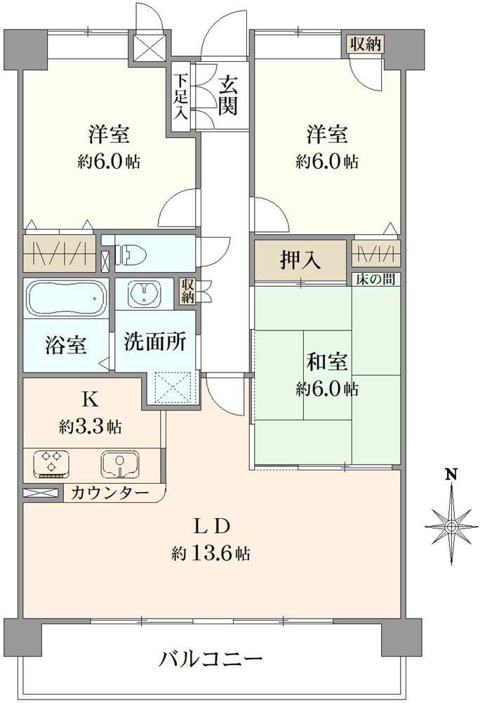 ドリームハイツ鹿山の間取図