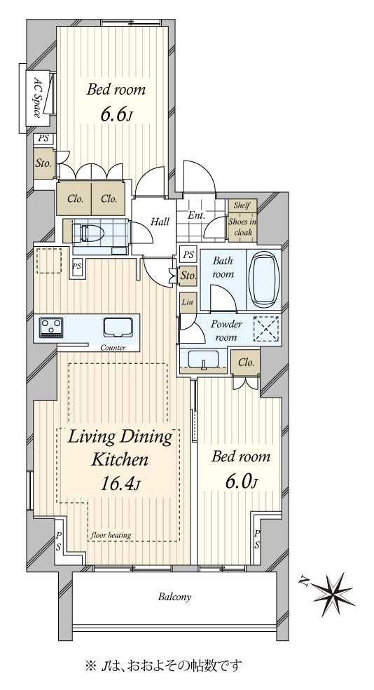 ブランズ麻布十番の間取図