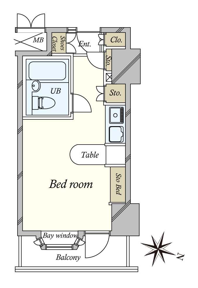 インペリアル南麻布コートアンドサテライトサテライト棟の間取図