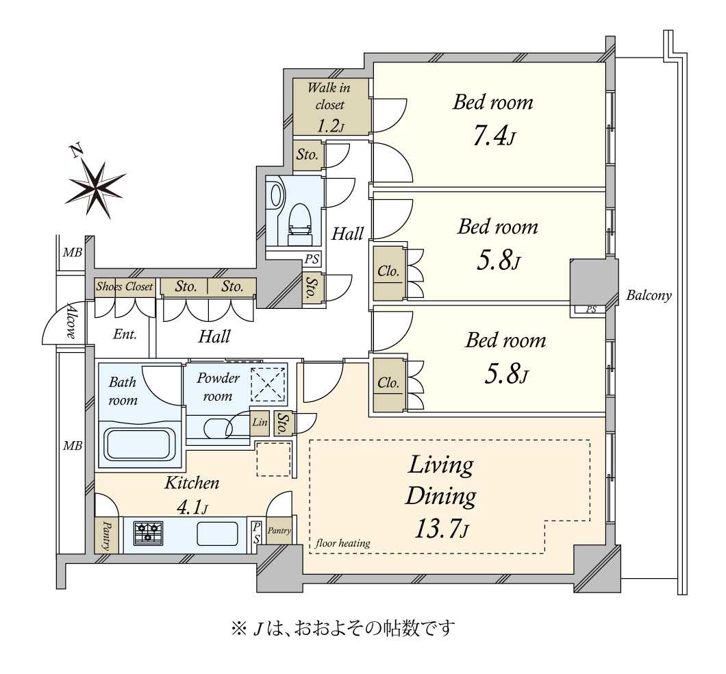 ローレルコート新宿タワーの間取図