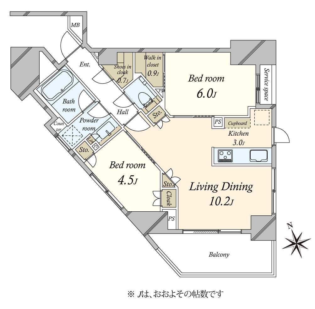 パークリュクス市谷薬王寺の間取図