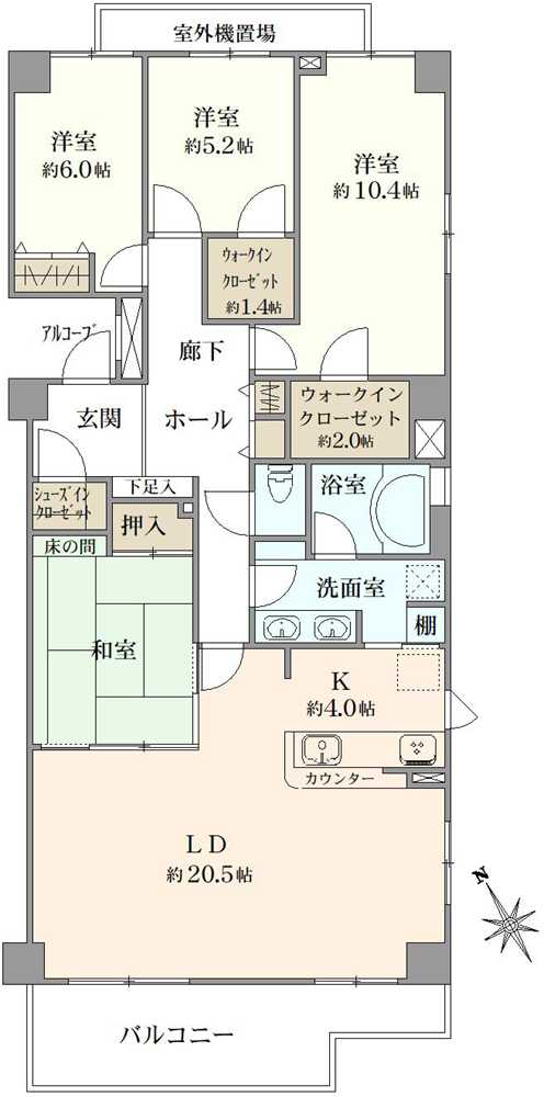 キャッスルヒル浮間舟渡の間取図