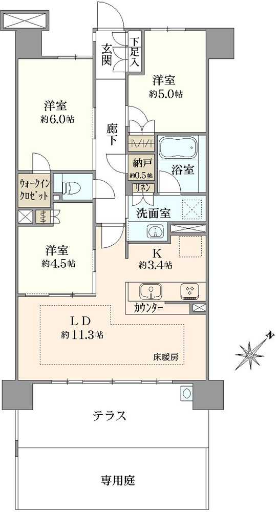 プレミスト王子神谷の間取図