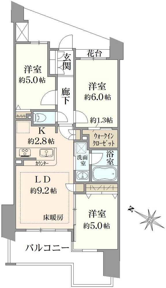 クレストガーデンレジデンスの間取図
