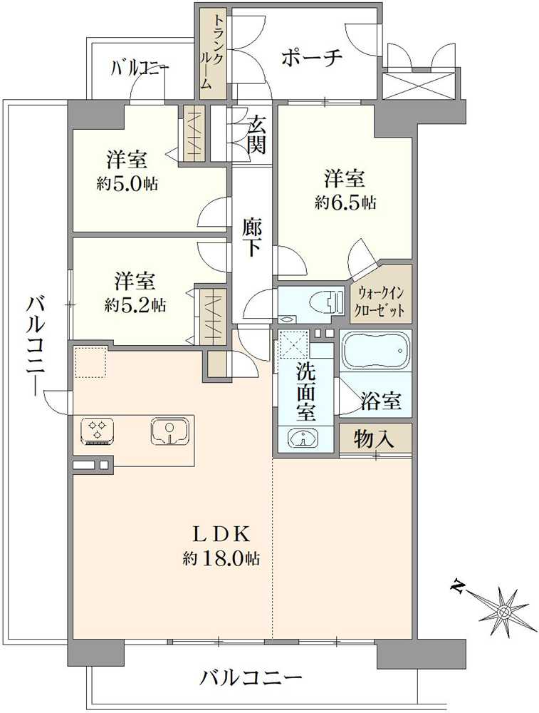 モア・クレスト赤羽公園サンジェルムの間取図
