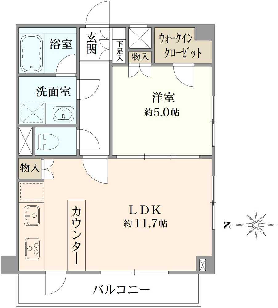 プレール・ドゥーク中野坂上の間取図
