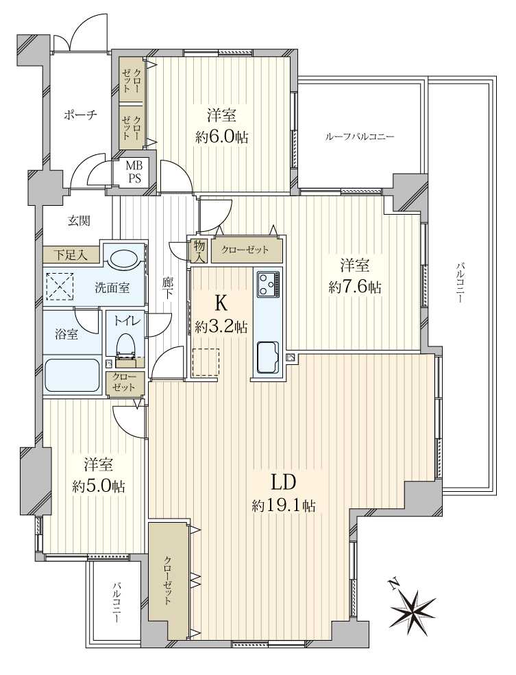 コスモ東山の間取図