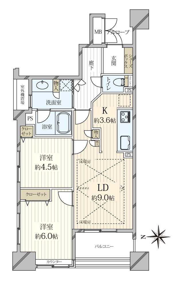 ローレルコート高倉の間取図