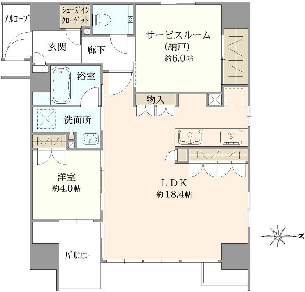 レ・ジェイド京都東洞院の間取図