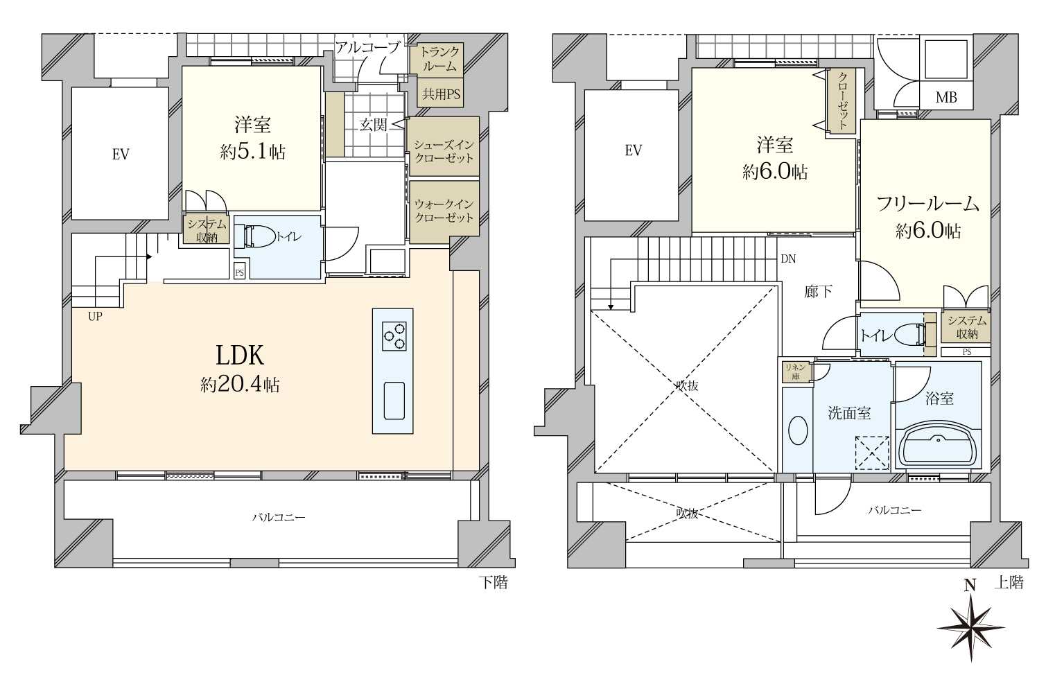 アーバンライフフォルムズ烏丸御池の間取図