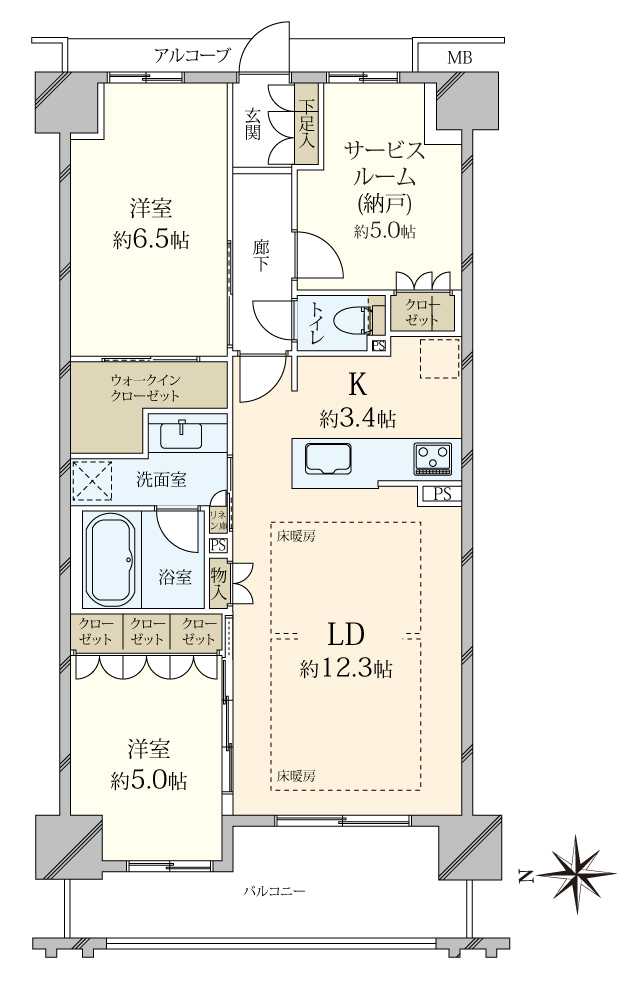 ファインレジデンス京都五条通の間取図