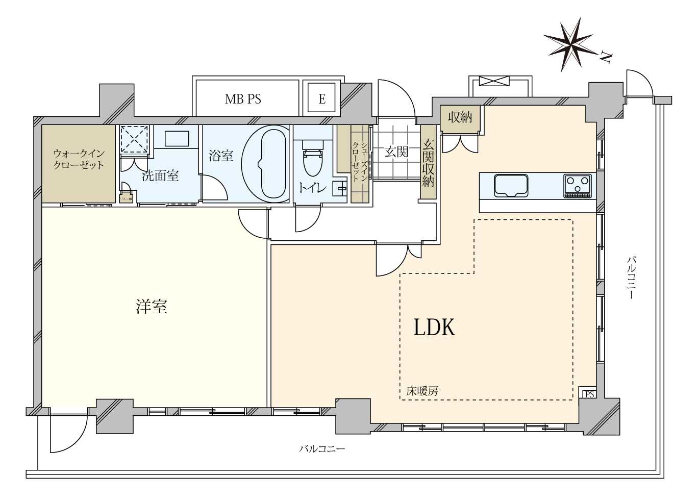ライオンズタワー神戸元町の間取図