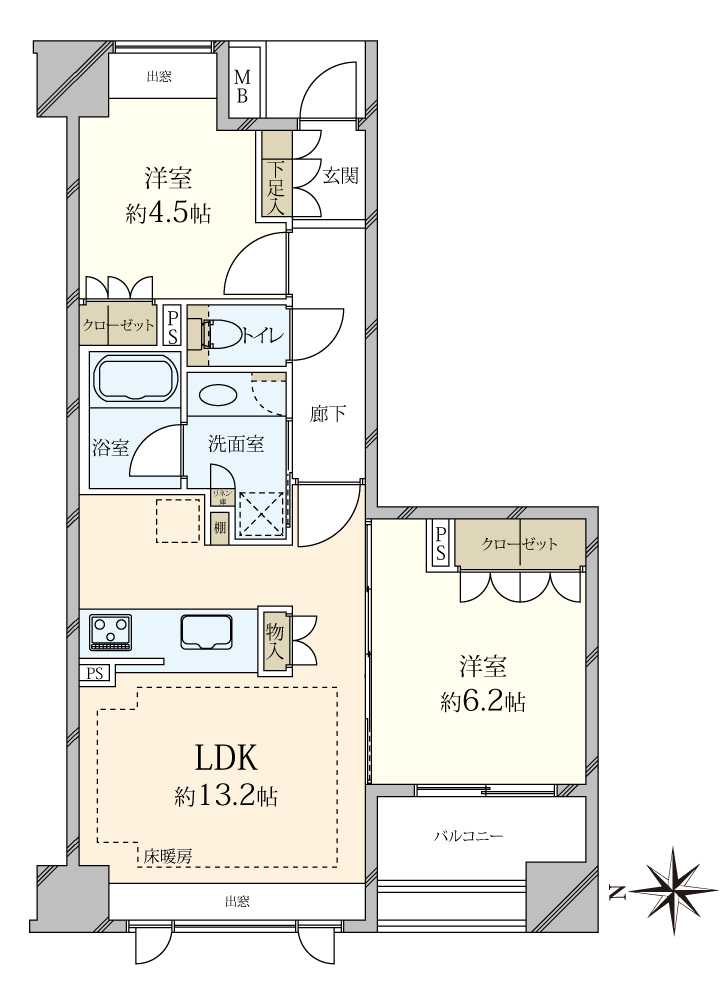 パークハウス深川高橋の間取図