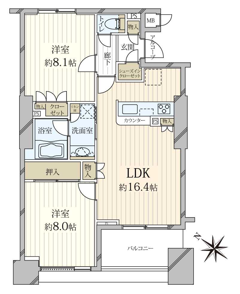 東京アインスリバーサイドタワーの間取図